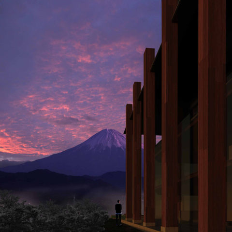 巨木と富士山